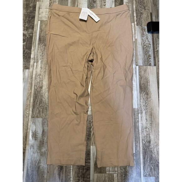 Alfred Dunner Womens Allure Slimming Waistband Pants Tan Size 18P Modern Fit - Picture 1 of 7